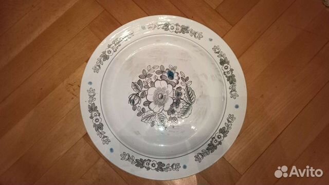 Большое блюдо зик Конаково СССР, диаметр 36 см