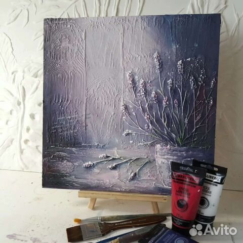 Текстурная картина цветы