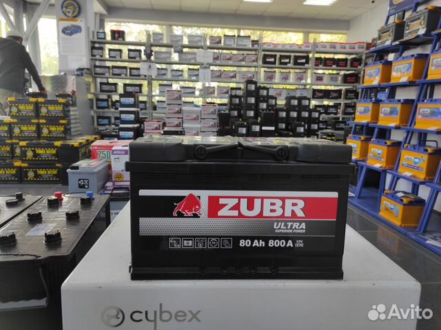 Аккумулятор 80Ач 780А Zubr (Exide) Premium обратка
