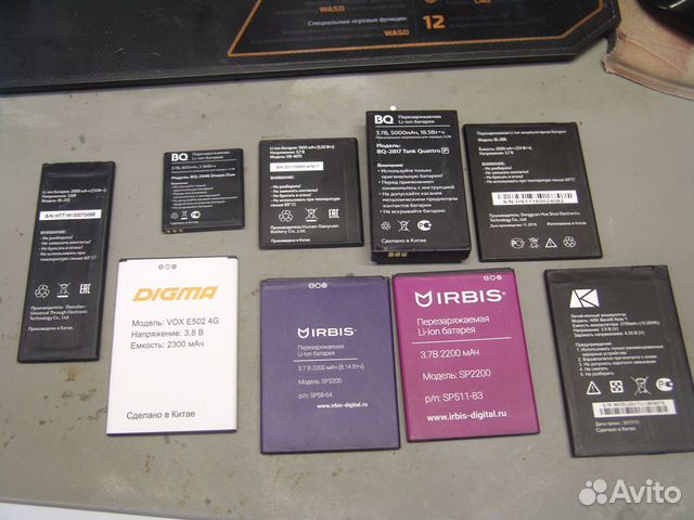 Аккумуляторы на digma irbis tele2 BQ ARK