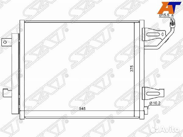 Радиатор кондиционера mitsubishi colt Z2#A 02-08