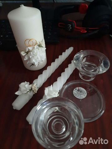 Свечи семейный очаг с подставками