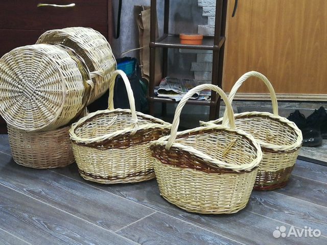 Плетеные корзины для цветов и для других целей