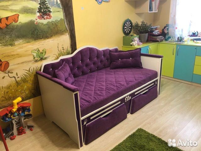 Детская кровать с каретной стяжкой