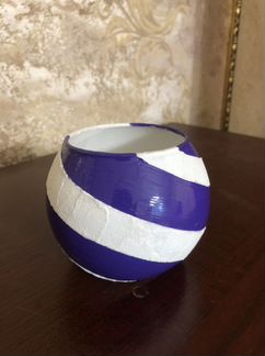 Ваза стекляная ручной работы