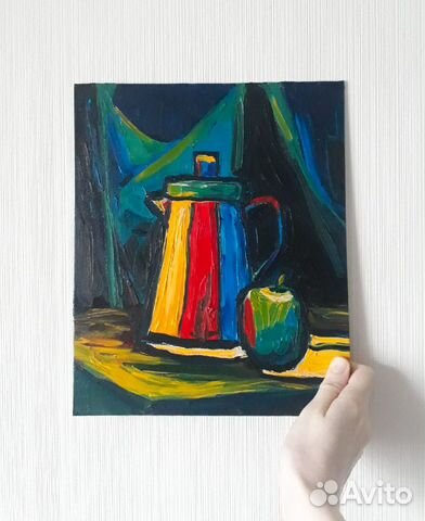 Картина декоративный натюрморт маслом 25 на 30 см