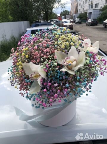 Гипсофила букеты коробки