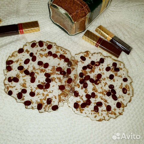 Подстаканники, костеры с натур зёрнами кофе