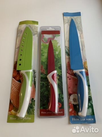 Набор кухонных ножей новый