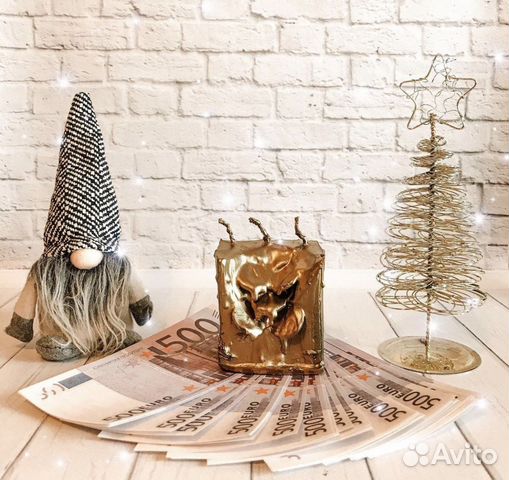 Восковая свеча, золотой и ленедгый водопад