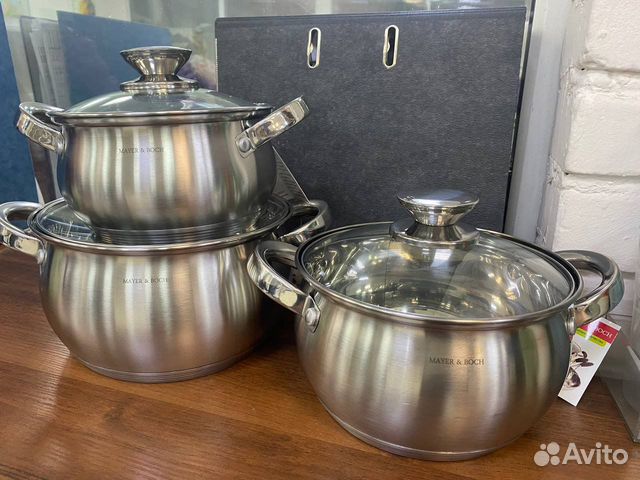 Набор кастрюль новый посуда из нержавейки баки