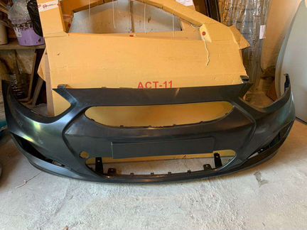 Передний бампер hyundai Солярис 2011-2014 год