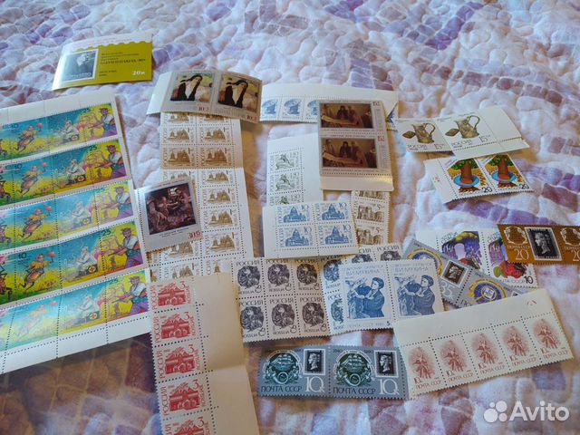 Марки почтовые Россия 1992-1993 г