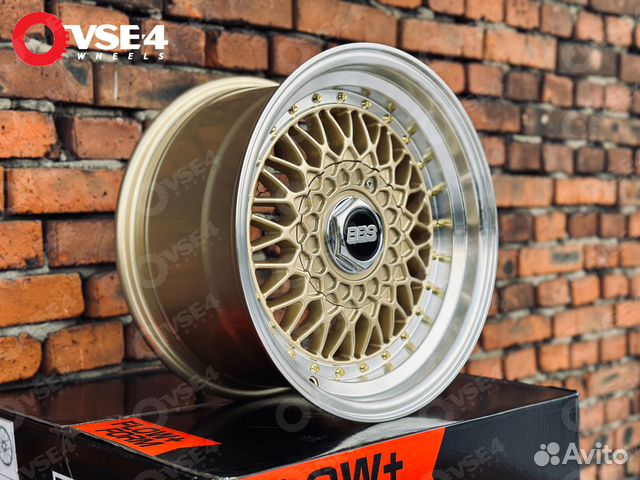 NEW # BBS RS R15 8J 4x114,3 Gold Machine Lip