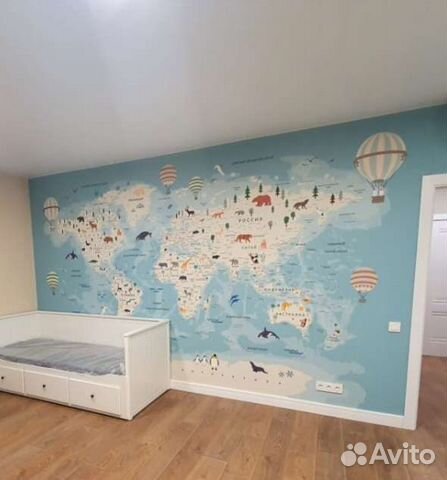 Обои карта мира all to wall