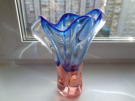 Вазы Цветное Стекло Богемия