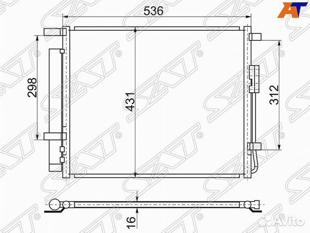 Радиатор кондиционера Hyundai Santa Fe 3