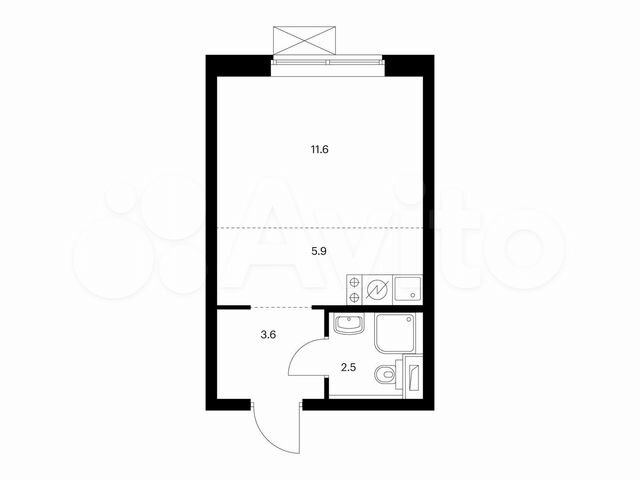 Квартира-студия, 23,6 м², 25/33 эт.