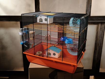 Клетка 3х этажная для крыс песчанок хомяков крысят