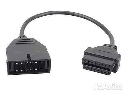 Провод переходник GM12 pin на OBD2 16 pin
