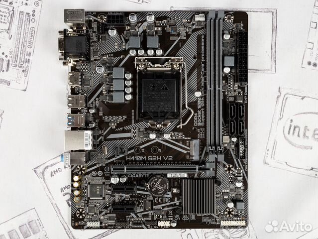 Материнская плата gigabyte H410M S2H V2 1200