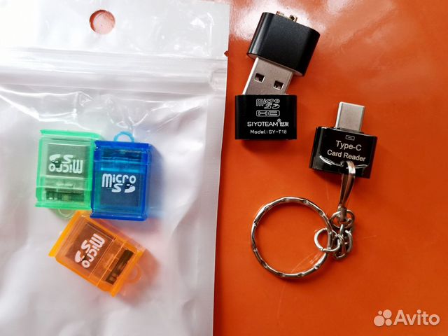 Картридеры micro SD в USB, USB type-C