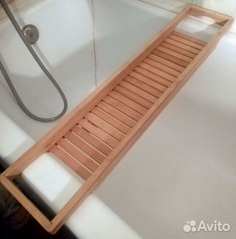 Полка для ванны из бамбука