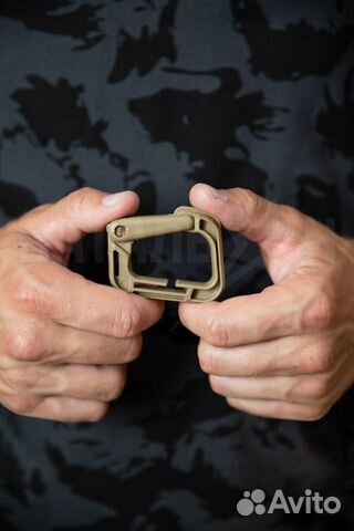 Армейский разгрузочный D-образный карабин Grimloc