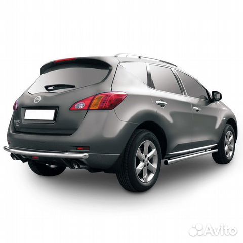 Защита заднего бампера Nissan murano (2011)