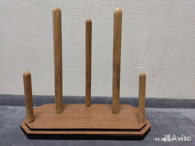 Держатель для бумажных полотенец, двойной (дерево)