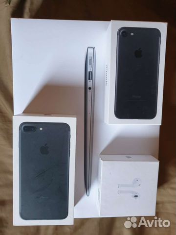 Коробки iPhone 5s, 8, 7 plus, MacBook air, airpods