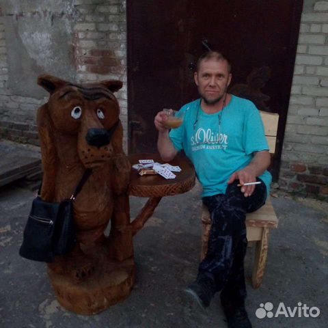 Волк. Медведь фигуры из дерева