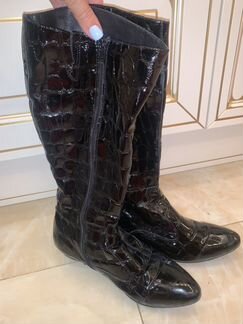 Сапоги лакированные осенние размер 40