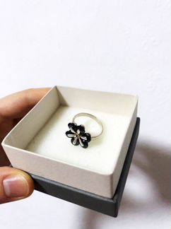 Серебряные серьги, кольцо