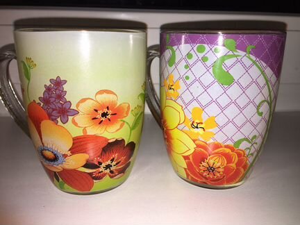 Кружки новые стекло