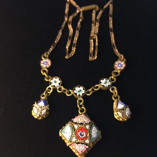 Ожерелье антикварное Микромозаика Рим