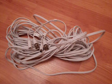 Провод для видеокамер 18м с 2 разъёмами BNC, 2 раз