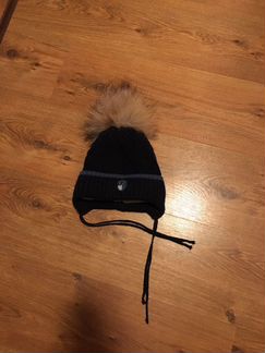 Шапка зимняя с натуральным помпоном 1-3 года