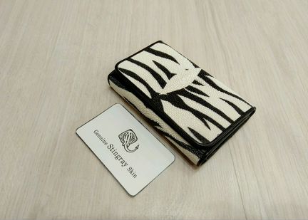 Кошелек из натуральной кожи ската