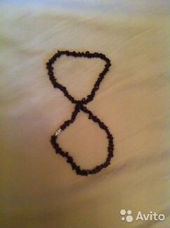 Бусы и браслет из граната