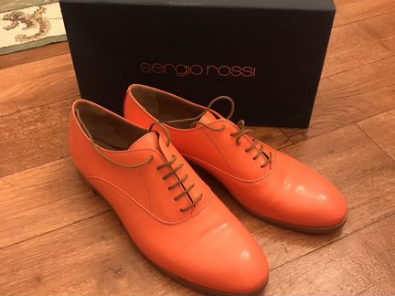 Ботинки Sergio Rossi коралловые новые