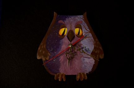 Часы ручной работы. Сова и Море медуз