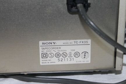 Кассетная Дека Sony TC-FX 35, Made in Japan