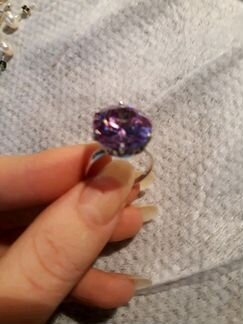 Кольцо с аметистом, серебро