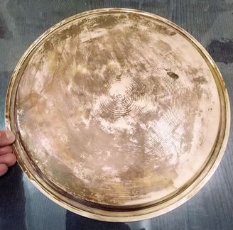 Старинный, круглый поднос