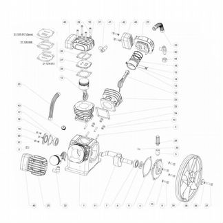 Запчасти к поршневому блоку Remeza LB40