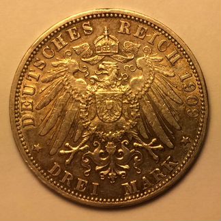 Баден 3Mark 1909год