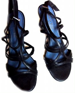 Босоножки на каблуке Marco Tozzi черные, 39 рр