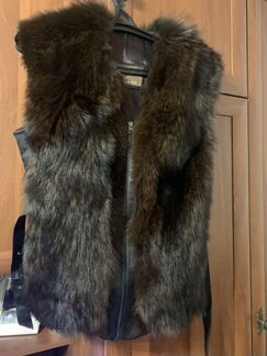 Жилет (натуральный мех и кожа)