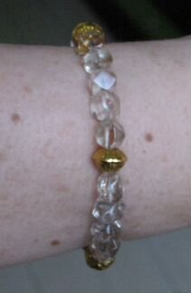 Браслет с 9-ти глазой бусиной Дзи и кварцем